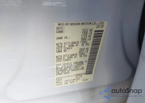 2019 Nissan Titan Platinum Reserve из США, поврежденный, VIN 1N6AA1E51KN509609